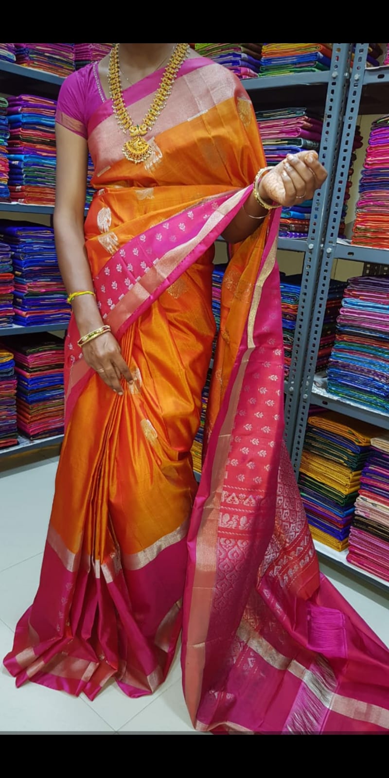 Uppada raindrop silk saree